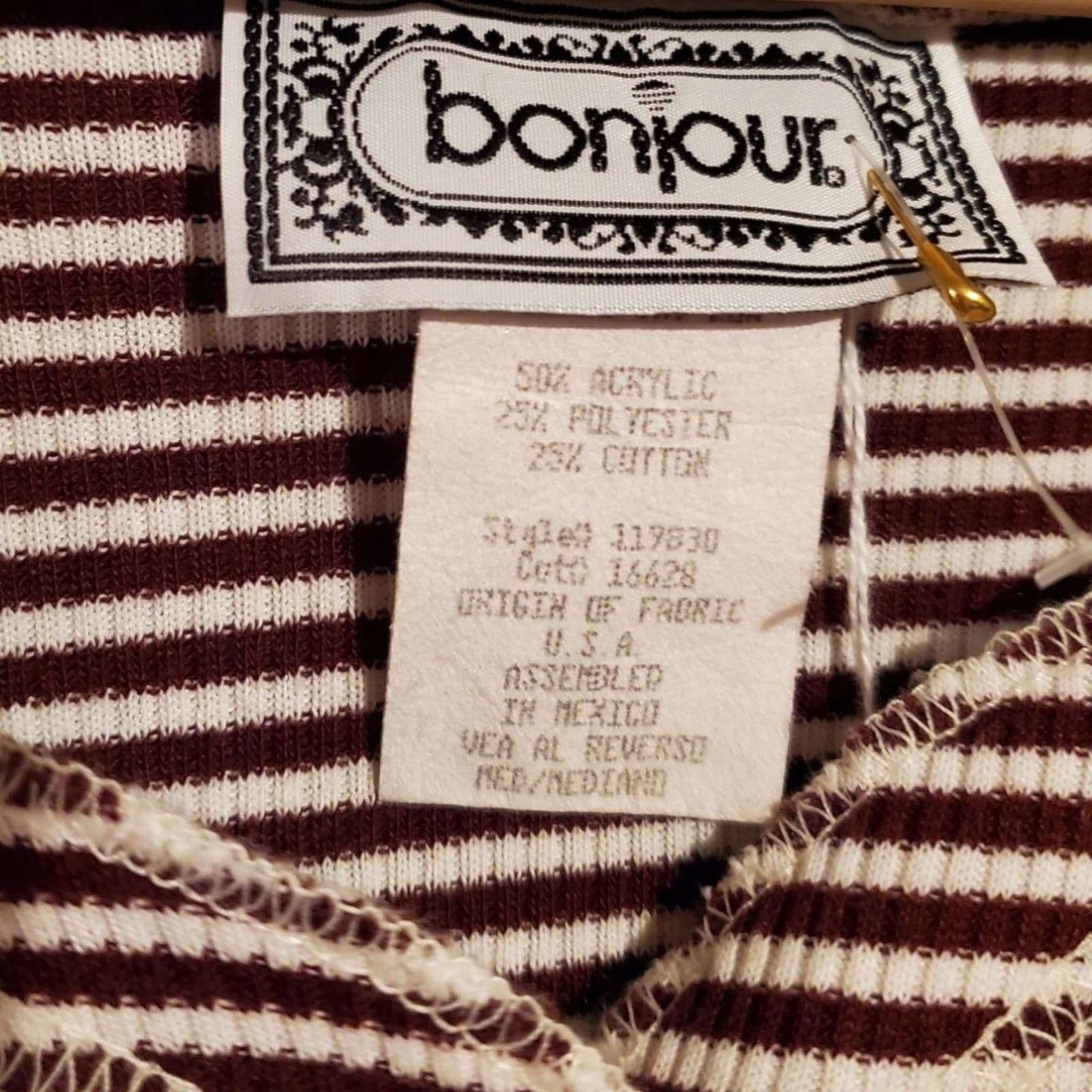 Vintage Mid 1990's Bonjour Button Up Crop Top